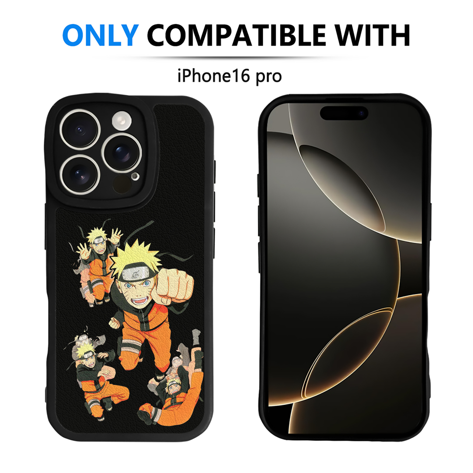 （画像用） NARUTO -ナルト- うずまき ナルト Uzumaki Naruto 【iPhone 16シリーズ対応】シリコンスマホケース（レザー調） 材質：シリコン